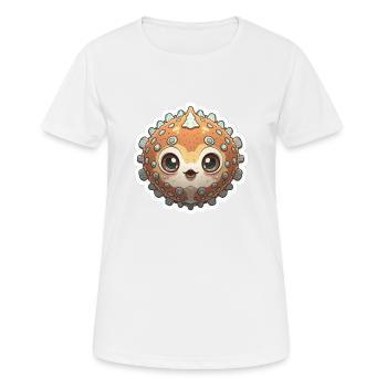 Pufferfish Lover - Women's Breathable T-Shirt - white - Front - AI Model Female 172 dark (172cm)