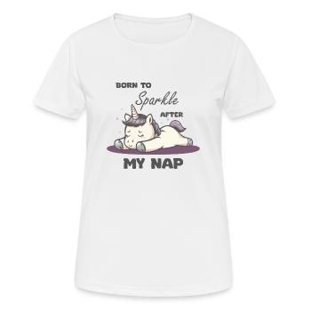 Born to Sparkle - Unicorn Nap Sparkle - Women's Breathable T-Shirt - white - Front - AI Model Female 172 dark (172cm)