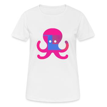 Oktopus - Frauen T-Shirt atmungsaktiv - Weiß - Vorne - AI Model Female 172 dark (172cm)