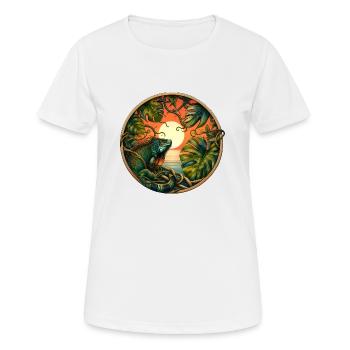 Soleil de la jungle - T-shirt respirant Femme - blanc - Devant - AI Model Female 172 dark (172cm)