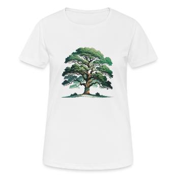 Étreinte d’arbre - T-shirt respirant Femme - blanc - Devant - AI Model Female 172 dark (172cm)