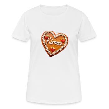 Kirmes-Lebkuchenherz - Frauen T-Shirt atmungsaktiv - Weiß - Vorne - AI Model Female 172 dark (172cm)