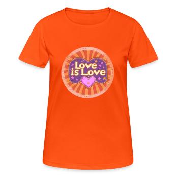 Love is love 1 - Women's Breathable T-Shirt - neon orange - Front - AI Model Female 172 dark (172cm)