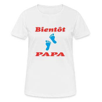SOON TO BE A DAD - Women's Breathable T-Shirt - white - Front - AI Model Female 172 dark (172cm)