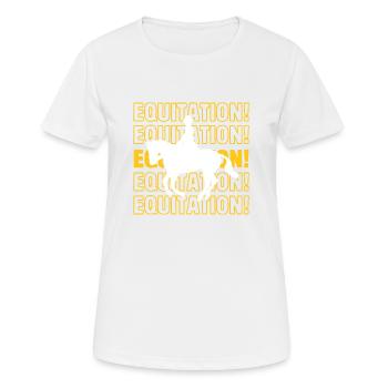 Horse riding - Women's Breathable T-Shirt - white - Front - AI Model Female 172 dark (172cm)
