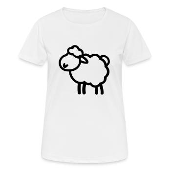 sheep - Women's Breathable T-Shirt - white - Front - AI Model Female 172 dark (172cm)