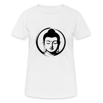 Buddha - Frauen T-Shirt atmungsaktiv - Weiß - Vorne - AI Model Female 172 dark (172cm)