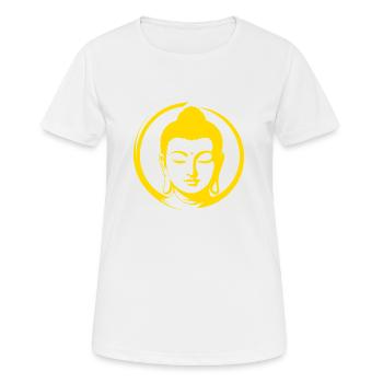 Buddha - Frauen T-Shirt atmungsaktiv - Weiß - Vorne - AI Model Female 172 dark (172cm)