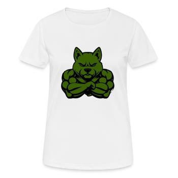 dog comic fit - Frauen T-Shirt atmungsaktiv - Weiß - Vorne - AI Model Female 172 dark (172cm)
