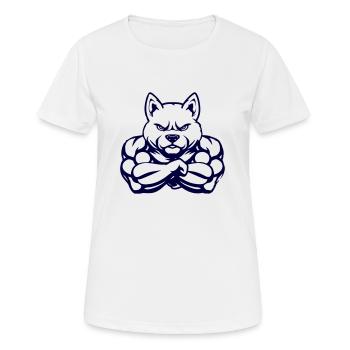 Chien Comic Fit - T-shirt respirant Femme - blanc - Devant - AI Model Female 172 dark (172cm)