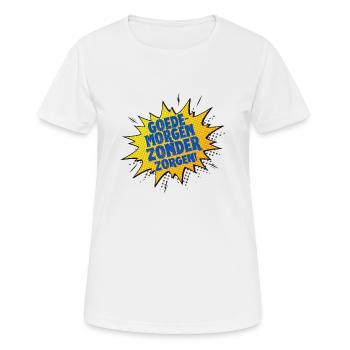 BONJOUR SANS SOUCIS - T-shirt respirant Femme - blanc - Devant - AI Model Female 172 dark (172cm)