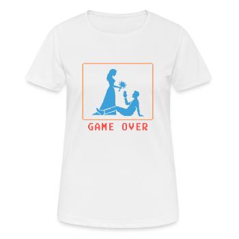 Game Over - Frauen T-Shirt atmungsaktiv - Weiß - Vorne - AI Model Female 172 dark (172cm)