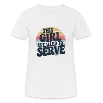 Glaubensreise einer Missionarin - Frauen T-Shirt atmungsaktiv - Weiß - Vorne - AI Model Female 172 dark (172cm)