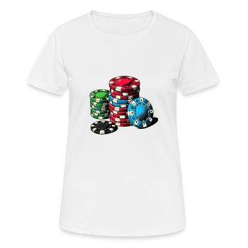 Poker - Women's Breathable T-Shirt - white - Front - AI Model Female 172 dark (172cm)
