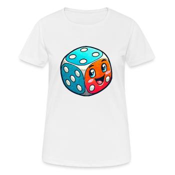 Bande dessinée Cube - T-shirt respirant Femme - blanc - Devant - AI Model Female 172 dark (172cm)