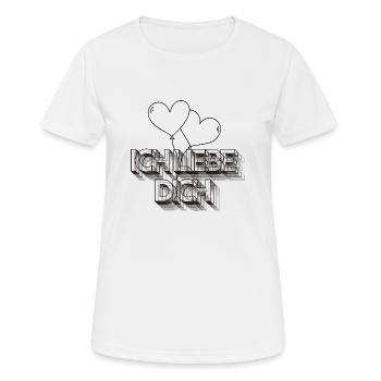 I love you - Women's Breathable T-Shirt - white - Front - AI Model Female 172 dark (172cm)