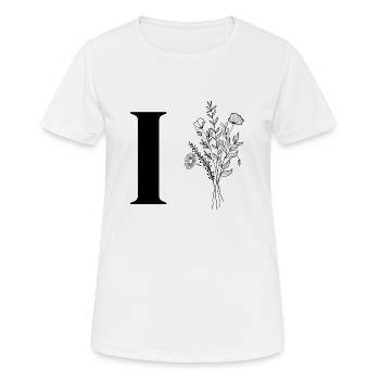 Minimalist flowers - Women's Breathable T-Shirt - white - Front - AI Model Female 172 dark (172cm)