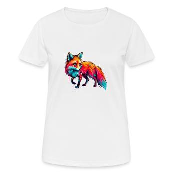fuchs paint - Frauen T-Shirt atmungsaktiv - Weiß - Vorne - AI Model Female 172 dark (172cm)