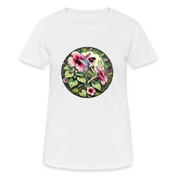 Hibiskus-Fee - Frauen T-Shirt atmungsaktiv - Weiß - Vorne - AI Model Female 172 dark (172cm)