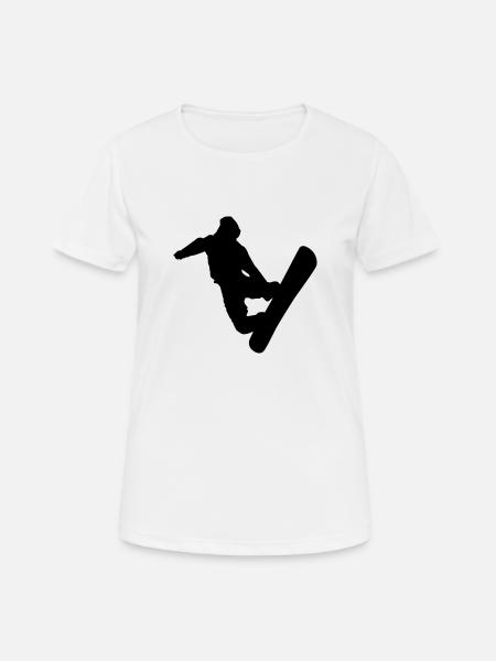 snowboard - Women's Breathable T-Shirt - white