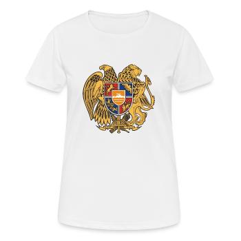 Armenia Emblem - Frauen T-Shirt atmungsaktiv - Weiß - Vorne - AI Model Female 172 dark (172cm)