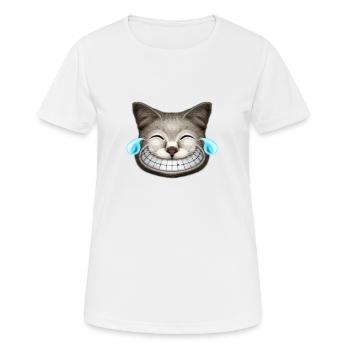 EMOTIONS CATBURST LACHEN - Frauen T-Shirt atmungsaktiv - Weiß - Vorne - AI Model Female 172 dark (172cm)