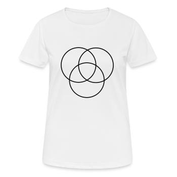 drei kreise - Frauen T-Shirt atmungsaktiv - Weiß - Vorne - AI Model Female 172 dark (172cm)