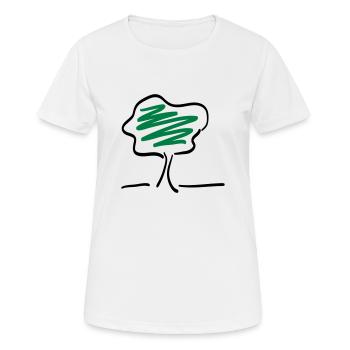 tree - Women's Breathable T-Shirt - white - Front - AI Model Female 172 dark (172cm)