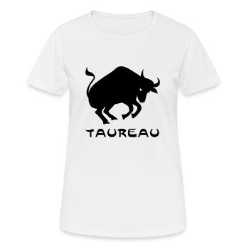 Stier txt - Frauen T-Shirt atmungsaktiv - Weiß - Vorne - AI Model Female 172 dark (172cm)