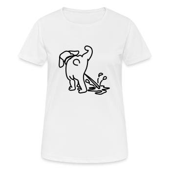 pinkelhund - T-shirt respirant Femme - blanc - Devant - AI Model Female 172 dark (172cm)