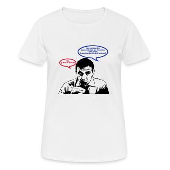 si y'en a aussi lino ventura - T-shirt respirant Femme - blanc - Devant - AI Model Female 172 dark (172cm)