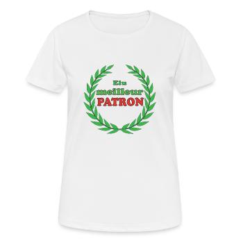 Elu meilleur patron - Frauen T-Shirt atmungsaktiv - Weiß - Vorne - AI Model Female 172 dark (172cm)