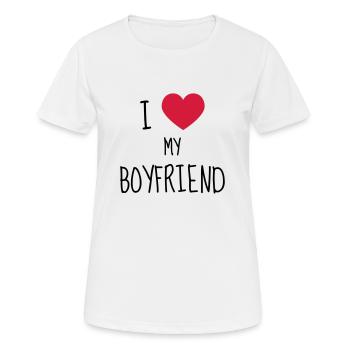 Love Girlfriend Boyfriend Liebe Amour Wedding - Women's Breathable T-Shirt - white - Front - AI Model Female 172 dark (172cm)