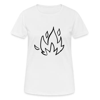 Fire, Camping, Icons, Symbols, Nature, Wildlife - T-shirt respirant Femme - blanc - Devant - AI Model Female 172 dark (172cm)