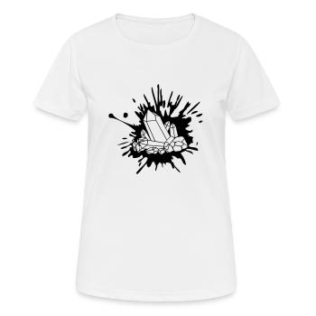 Tache de couleur de cristal - T-shirt respirant Femme - blanc - Devant - AI Model Female 172 dark (172cm)