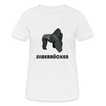 Silberrücken | Gorilla - Frauen T-Shirt atmungsaktiv - Weiß - Vorne - AI Model Female 172 dark (172cm)