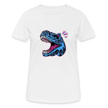 T rex Maori Pop - Women's Breathable T-Shirt - white - Front - AI Model Female 172 dark (172cm)