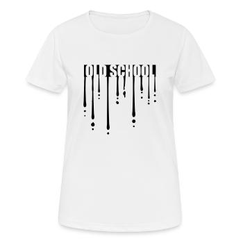 Gouttes Old School - T-shirt respirant Femme - blanc - Devant - AI Model Female 172 dark (172cm)