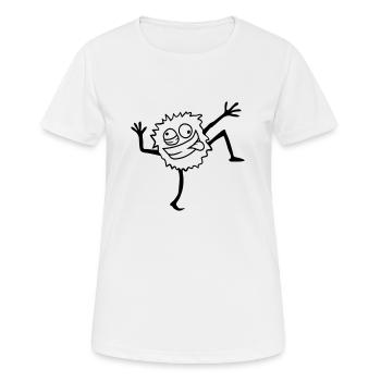 Verrücktes Tanzendes Monster - Frauen T-Shirt atmungsaktiv - Weiß - Vorne - AI Model Female 172 dark (172cm)