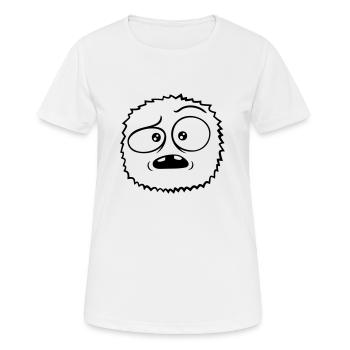 Visage sceptique monstre poilu - T-shirt respirant Femme - blanc - Devant - AI Model Female 172 dark (172cm)