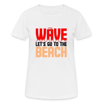 vague de chaleur allons à la plage - T-shirt respirant Femme - blanc - Devant - AI Model Female 172 dark (172cm)