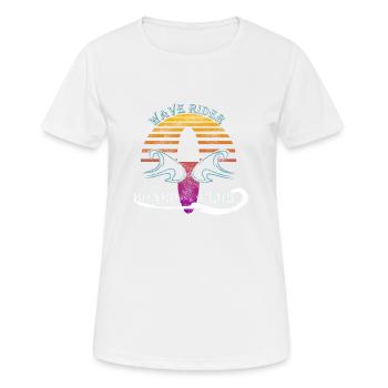 Surfer - Frauen T-Shirt atmungsaktiv - Weiß - Vorne - AI Model Female 172 dark (172cm)