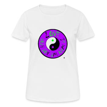 Love is - T-shirt respirant Femme - blanc - Devant - AI Model Female 172 dark (172cm)