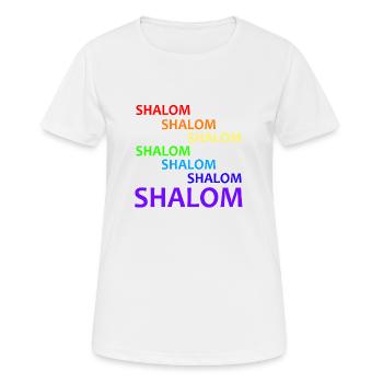 SHALOM PAIX - 7 COULEURS - Marche - T-shirt respirant Femme - blanc - Devant - AI Model Female 172 dark (172cm)