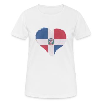 République dominicaine Flag Dom Rep Flag Voyage - T-shirt respirant Femme - blanc - Devant - AI Model Female 172 dark (172cm)