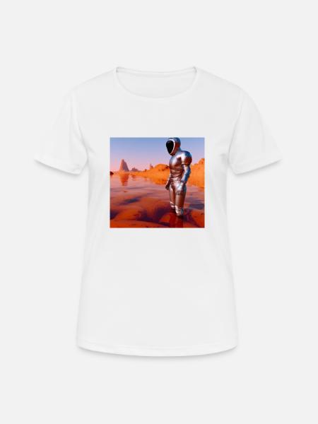 Diver on Mars - Women's Breathable T-Shirt - white