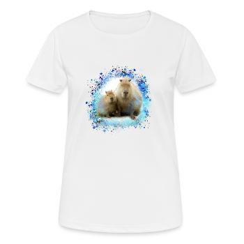 Capybara,Cochon,Graffiti,Capybara,Duo - T-shirt respirant Femme - blanc - Devant - AI Model Female 172 dark (172cm)