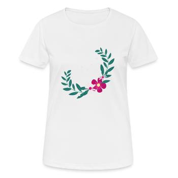 Flower Blume Pflanze - Frauen T-Shirt atmungsaktiv - Weiß - Vorne - AI Model Female 172 dark (172cm)