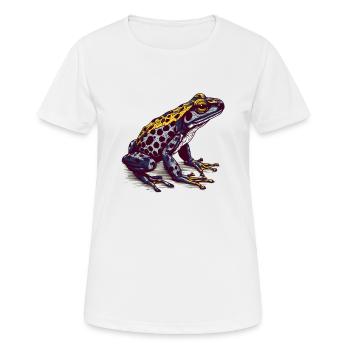 Der giftige Pfeilgiftfrosch lebt in den Tropen - Frauen T-Shirt atmungsaktiv - Weiß - Vorne - AI Model Female 172 dark (172cm)