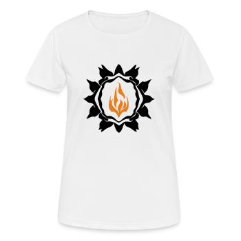 Rune de feu - T-shirt respirant Femme - blanc - Devant - AI Model Female 172 dark (172cm)